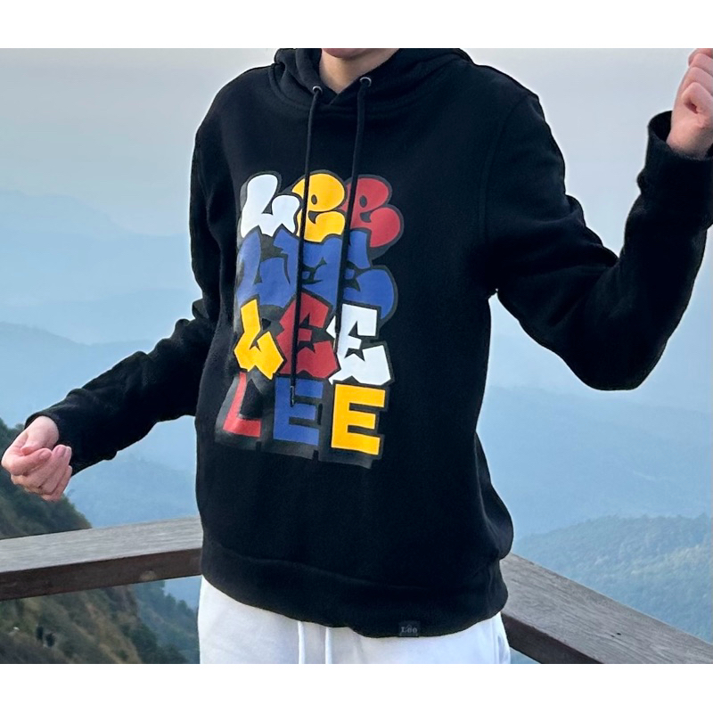เสื้อฮู้ดสีดำLeeของแท้