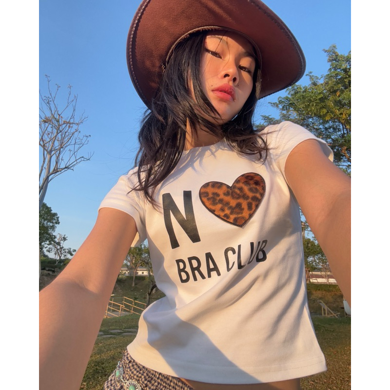 AHOLICBKK | เสื้อทรง BABY TEE NO BRA CLUB STYLE (big)