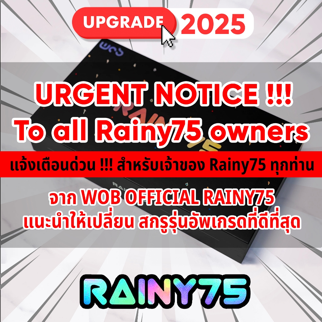 (พร้อมส่งจากไทย) เซ็ตสกรู WOB Rainy75 สกรูคีย์บอร์ดหัวจมหกเหลี่ยมชุบนิกเกิลเกรด 12.9 (10 ชิ้น)