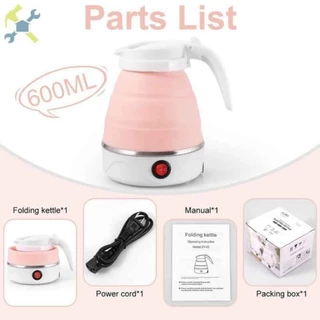 กาน้ำร้อน กาต้มน้ำ ขนาดพกพา กาพับได้ Travelling Folding kettle 600มล. มี 3 สี สินค้าพร้อมส่ง