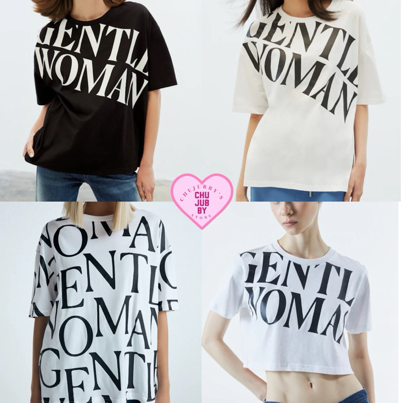 CHUJUBBY (ใช้โค้ด 25%) ❤️‍🔥[แถมถุงกระดาษแบรน] พร้อมส่งเสื้อ oversize/crop GENTLEWOMAN CLUB