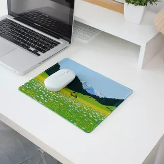 LAONGMOON แผ่นรองเมาส์ พิมพ์ลาย Vacation Collection Mouse Pad วิวธรรมชาติ กันลื่น โต๊ะทำงานน่ารัก