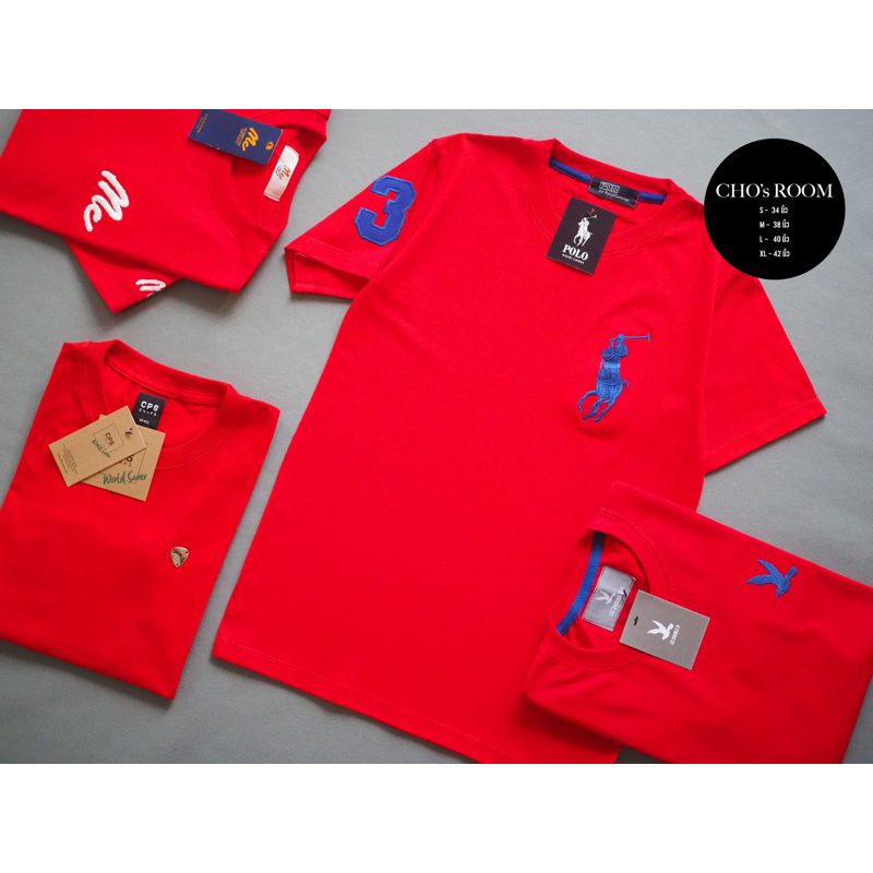 🐎เสื้อยืดแขนสั้น PO LO 🐎 มี 5 สี ทรงตรง ใส่ได้ชายและหญิง S M L XL