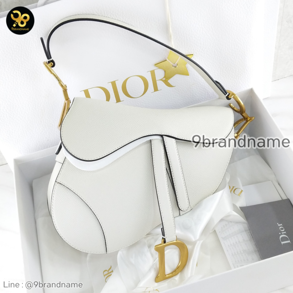 ๊์ีUnuesd Christian Dior	Saddle Bag Medium White Grained Calfskin	Calf มือสอง ก่อนสั่งซื้อทักแชทก่อน