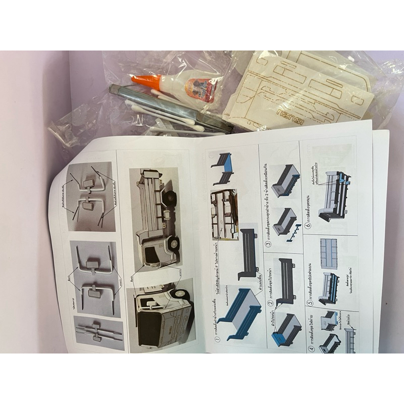 โมเดลรถ6ล้อHinoคอกสูง(แบบประกอบเองมีคู่มือและอุปกรณ์ให้)สเกล1:24 - รูปที่ 2