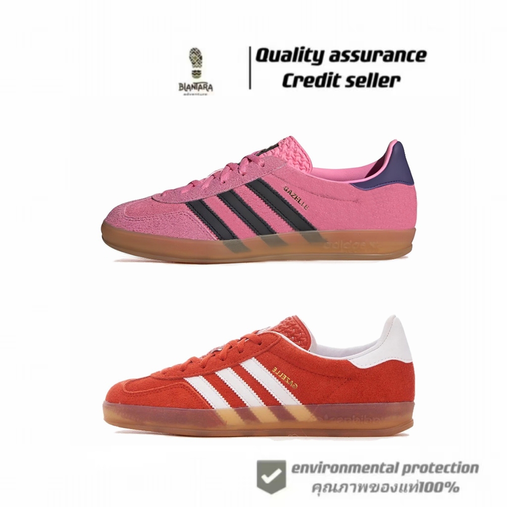 [ของแท้ 💯%] Adidas Originals Gazelle คนดังหลายคนสวมรองเท้าลำลอง HQ8718/IE7002