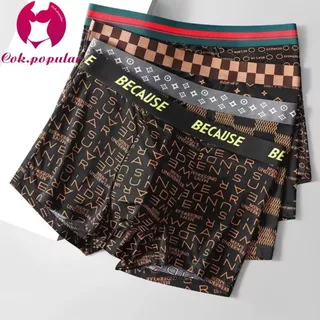 #407 กางเกงในผู้ชาย ผ้าดีนิ่มใส่สบาย ระบายอากาศดีเยี่ยม Size L-4XL มีหลายสีให้เลือก 3108#