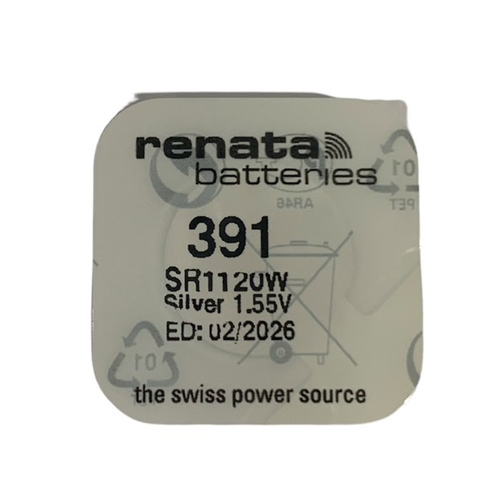 ถ่านกระดุม Renata 391 SR1120W  1.55V Swiss Made ของแท้ จำหน่ายแบ่ง