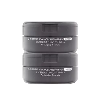 [แพ็คคู่] MizuMi 3-In-1 Melt Away Cleansing Balm Charcoal 60ml คลีนซิ่งบาล์มสูตรชาร์โคล ล้างเมคอัพกันน้ำ ลดโอกาสเกิดสิว