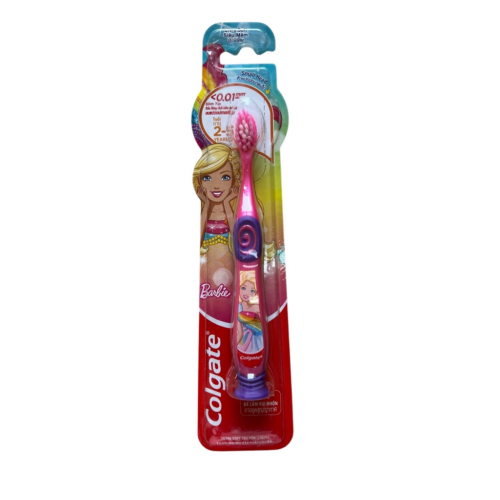 Colgate คอลเกต แปรงสีฟันเด็ก ช่วงอายุ 2-5 ปี และ 5-9 ปี ลายแบทแมน / ลายบาร์บี้* ตั้งได้ แพค 1 ด้าม ราคา ถูกที่สุด ดีลบีเคเค แกลเลอรีภาพที่ 8