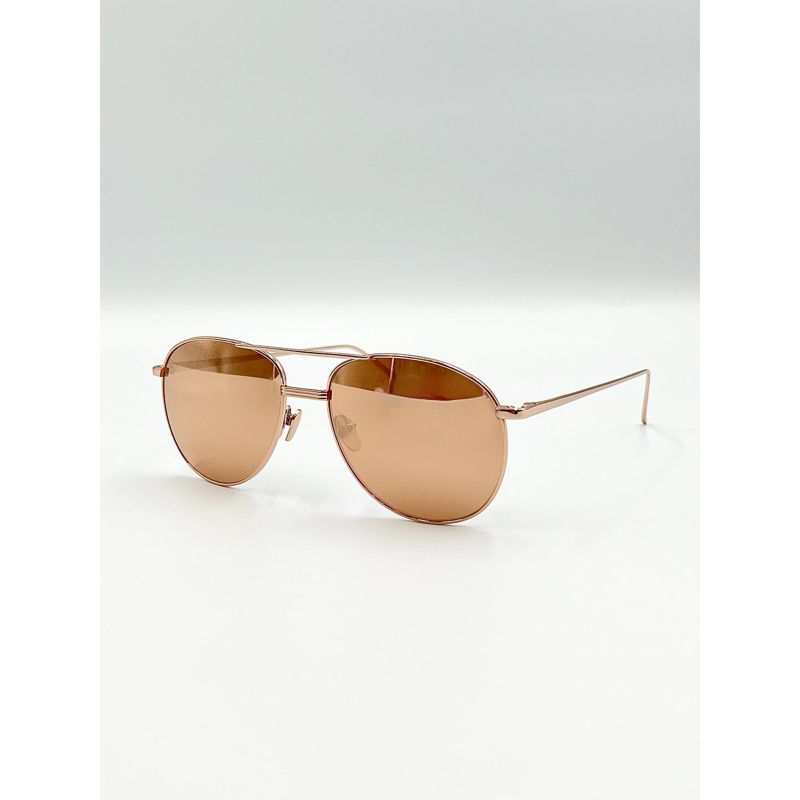 [GlassesMania] Linda Farrow 22K Rose Gold Sunglasses 💯% Authentic แว่นกันแดดชุบด้วยทอง Rose Gold 18K
