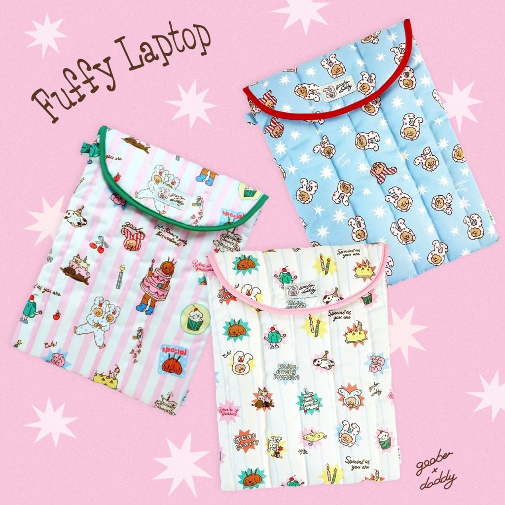 DADDY X GOOBER | Puffy Laptop Sleeve กระเป๋าใส่ laptop notebook ipad  สุดน่ารัก