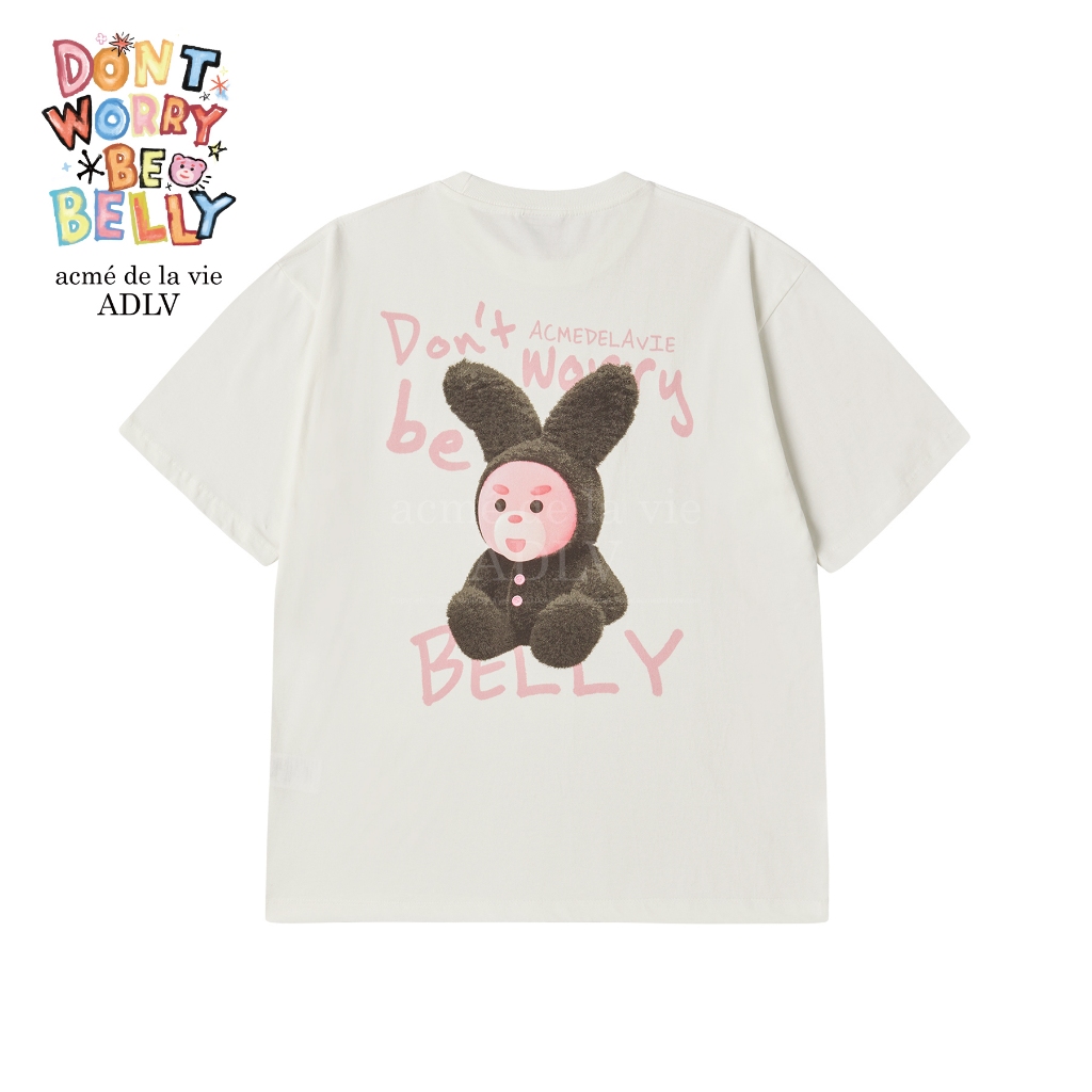 ADLV [acme de la vie] เสื้อยืด oversize รุ่น Rabbit Belly Short Sleeve T-Shirt Cream (50112SRBSSU_H4CMXX)
