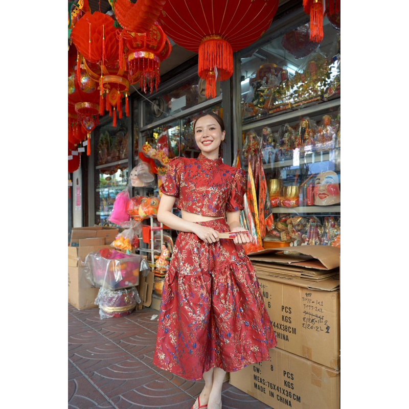 Neramit Fu Feng qipao set