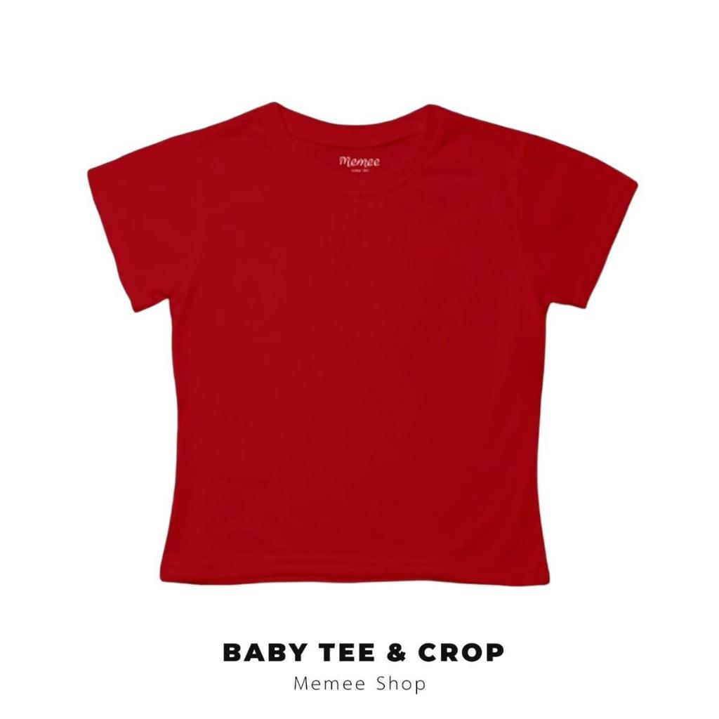 MEMEE ~ เสื้อยืดCotton นิ่มใส่สบาย S-XL(สีพื้นผู้หญิง) รูปที่ 4
