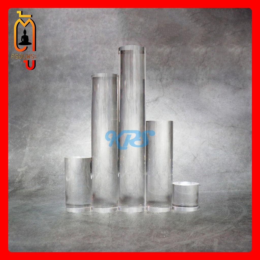 แท่งอะคริลิคใส แบบกลมหนา แท่นวางโชว์สินค้า Display Prop