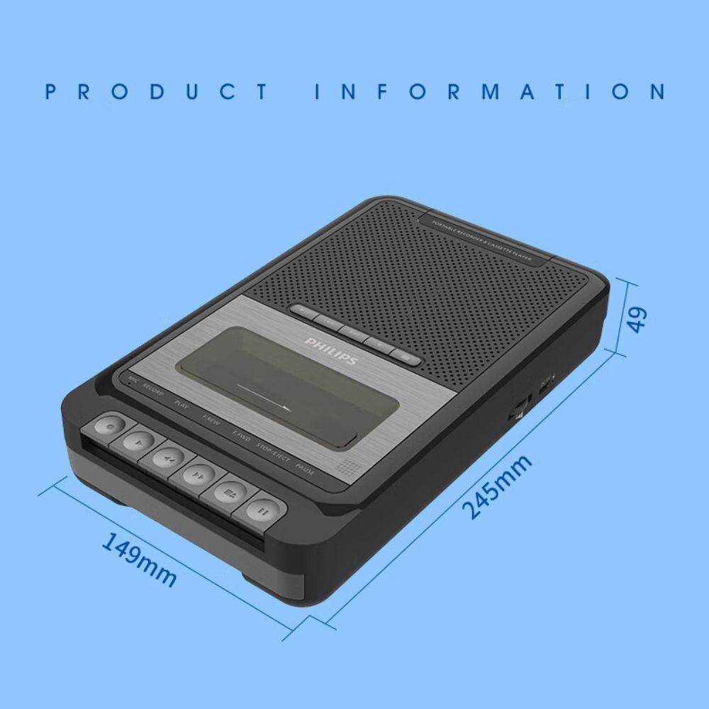 ( พร้อมส่ง ) PHILIPS เครื่องเล่นเทปคาสเซ็ท เทปนอน USB, TF CARD / Portable Cassette Player TAR5109
