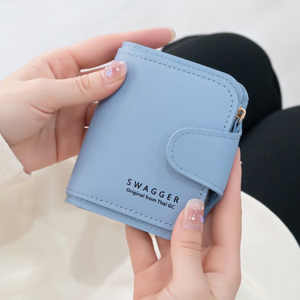 กระเป๋าสตางค์ใบสั้น มีช่องบัตรเยอะ (GC-008) มีหลายสีให้เลือก