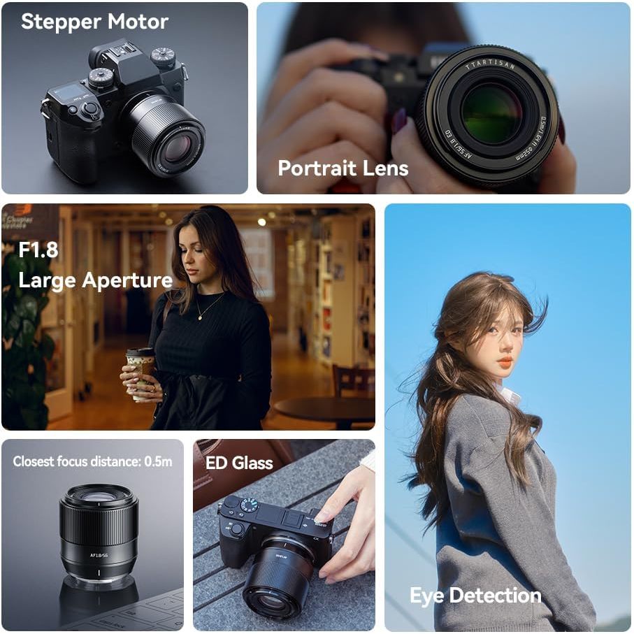 TTartisan AF 56mm F1.8 APS-C Autofocus Lens for Sony I Fujifilm I Nikon [Z]