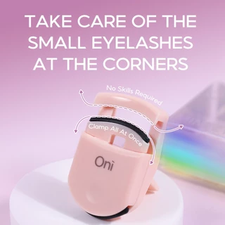 Oni Eyelash Curler Portable Lash Curler with 1 Silicone Refill Pads Mini Eye Lashes Curlers ที่ดัดขนตา คลิปขนตา