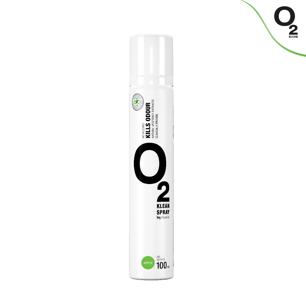 O2 Klean Spray ขนาด 100ml กลิ่น APPLE MINT สเปรย์ดับกลิ่น จากสารสกัดธรรมชาติ 100%