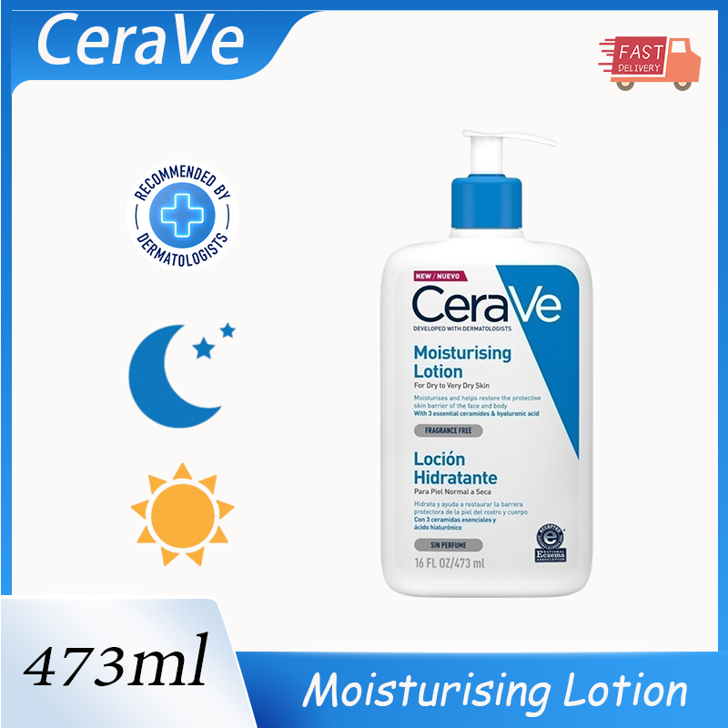 [จัดส่งจากประเทศไทย]473ml CERAVE Moisturising Lotion เซราวี โลชั่นบำรุงผิว เนื้อสัมผัสบางเบา ผิวชุ่มชื้น
