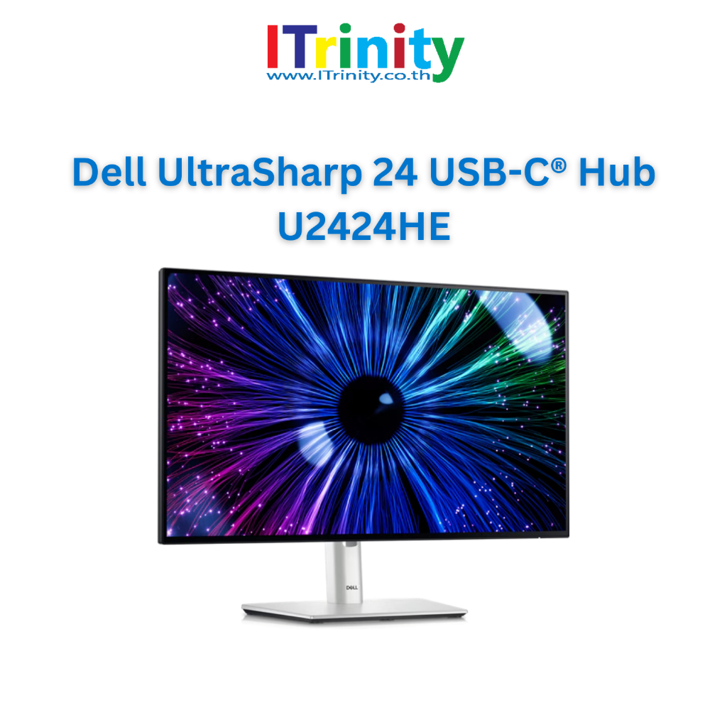 Dell U2424HE UltraSharp 24 Monitor FULL HD 120Hz IPS sRGB, 100% USB-C เดลล์ จอมอนิเตอร์ 23.8 นิ้ว รับประกัน 3 ปี On-Site