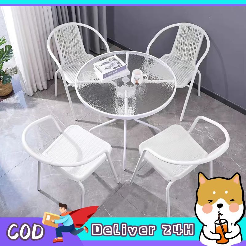 Dogegg🐶ชุดโต๊ะแต่งสวน โต๊ะกาแฟ รับแขกในสวน ทนทาน แข็งแรง ชุดโต๊ะสนาม
