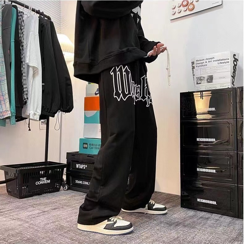 พร้อมส่งกางเกงขายาว ผ้าสำลี จ็อกเกอร์ Jogger Pants หญิง/ชาย - รูปที่ 3