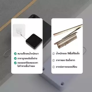 อุปกรณ์ปิดประตูอัตโนมัติ ตัวช่วยปิดประตู มือจับประตู โช๊คประตู มือจับประตูปิดอัตโนมัติ ติดตั้งง่าย ไม่ต้องเจาะ พร้อมส่ง