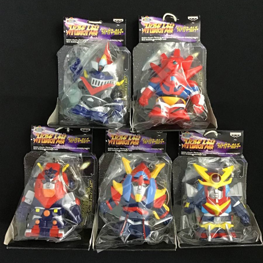 BANPRESTO : 1999 Super Robot Wars Keychain with Light - งานแท้ มือ1 เก่าเก็บ ไม่แกะ ไม่ได้เทสระบบไฟ