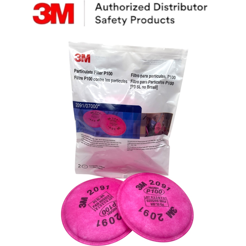 แผ่นกรองฝุ่นละออง 3M 2091/2097 P100 สําหรับหน้ากาก 6200 6300 6800 7502 7503Series