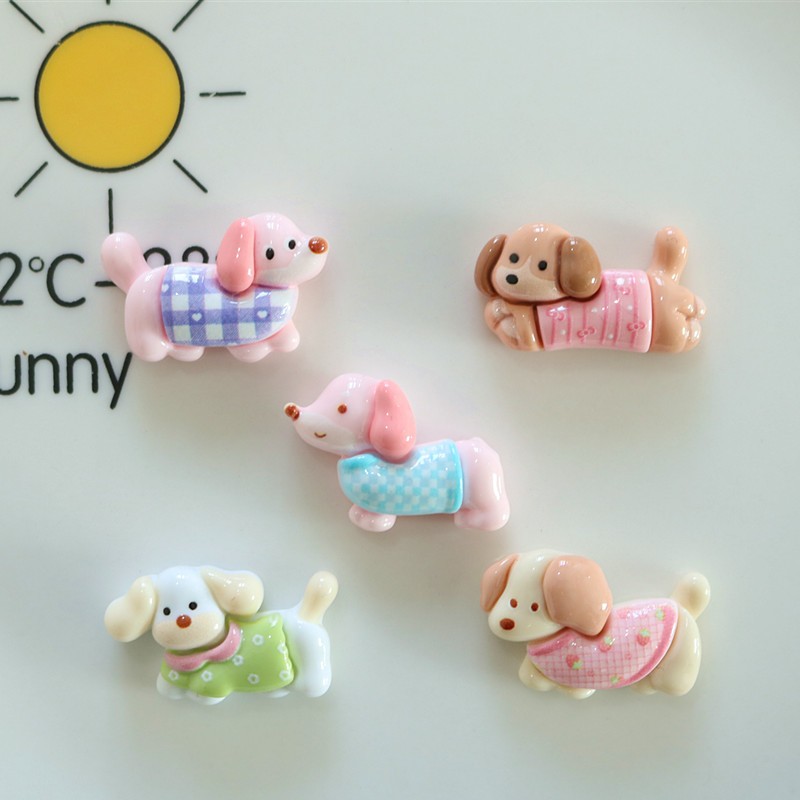 ส่งจากไทย RS482ᵕ̈ เรซิ่น ต๊าวสุนัขดัชชุน สำหรับตกแต่งโทรศัพท์ กระจก เคสยาดม พวงกุญแจ [แพค 5 ชิ้น]