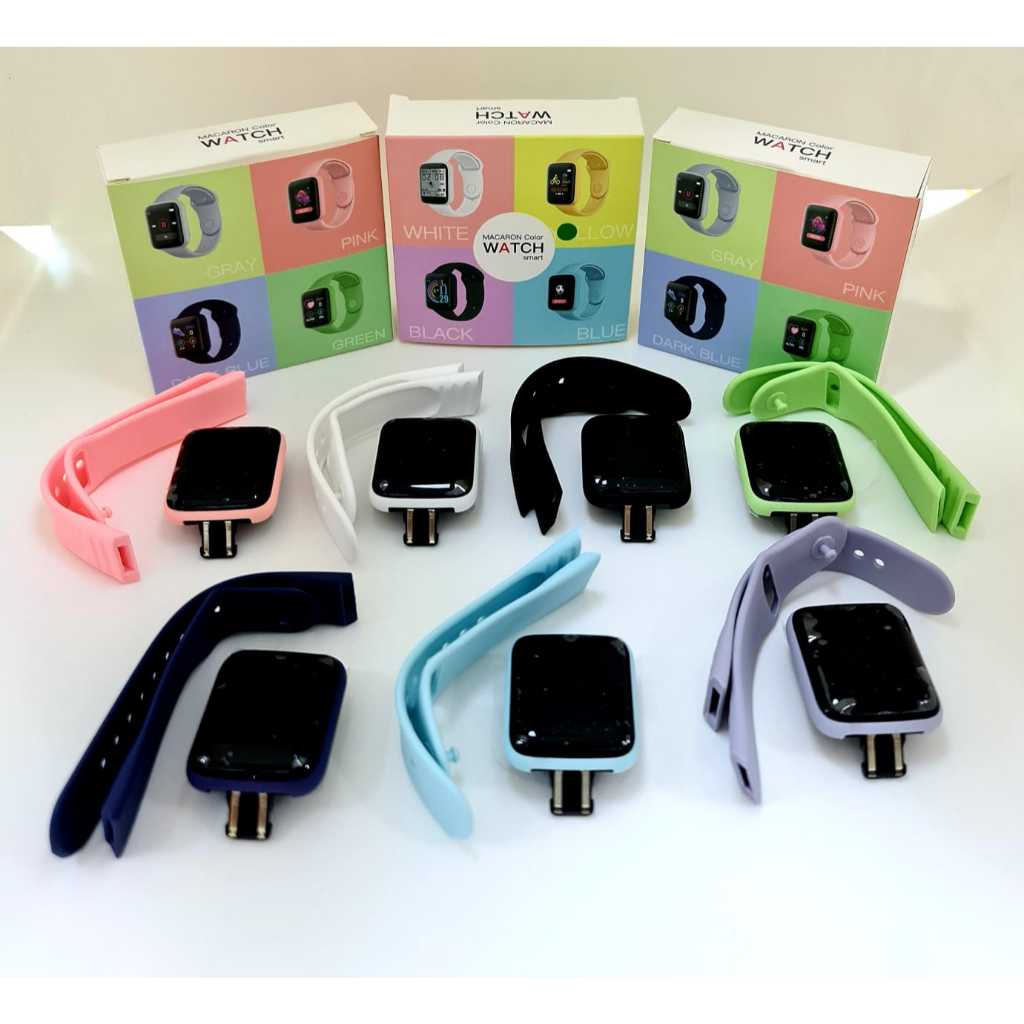 แท้100%*Macaron Smartwatch นาฬิกาสมาร์ทวอช วัดอัตราการเต้นหัวใจ ความดันโลหิต กันน้้ำ สําหรับผู้ชายแล