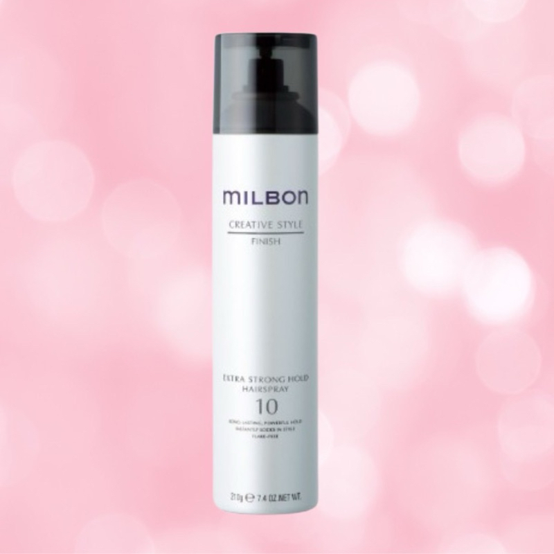 MILBON CREATIVE STYLE EXTRA STRONG HOLD HAIRSRAY 10 210 ML.สเปรย์ในการล็อคทรงผมได้นานขึ้น ให้ผมอยู่ทรงตลอดวัน