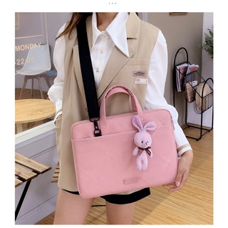 กระเป๋าคอมพิวเตอร์พร้อมพวงกุญแจกระต่าย และน้องหมี  แข็งแรง น…