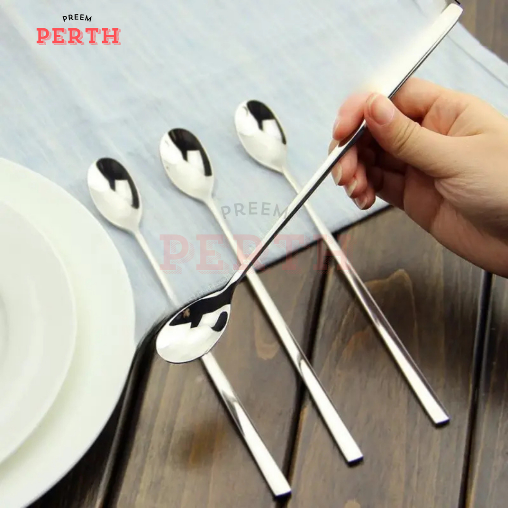 Preemperth-【ส่งด่วน】 ช้อนชงน้ำชา กาแฟ ด้ามยาว 24 cm วัสดุ สแตนเลส เกรด พรีเมียม .ส่งจากพระราม 2