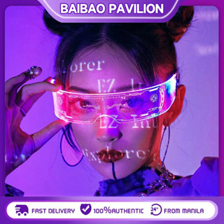 แว่นตาเรืองแสง แว่นไฟ LED กันน้ำ ไฟ 7 สี ปรับไฟได้11โหมด แว่…