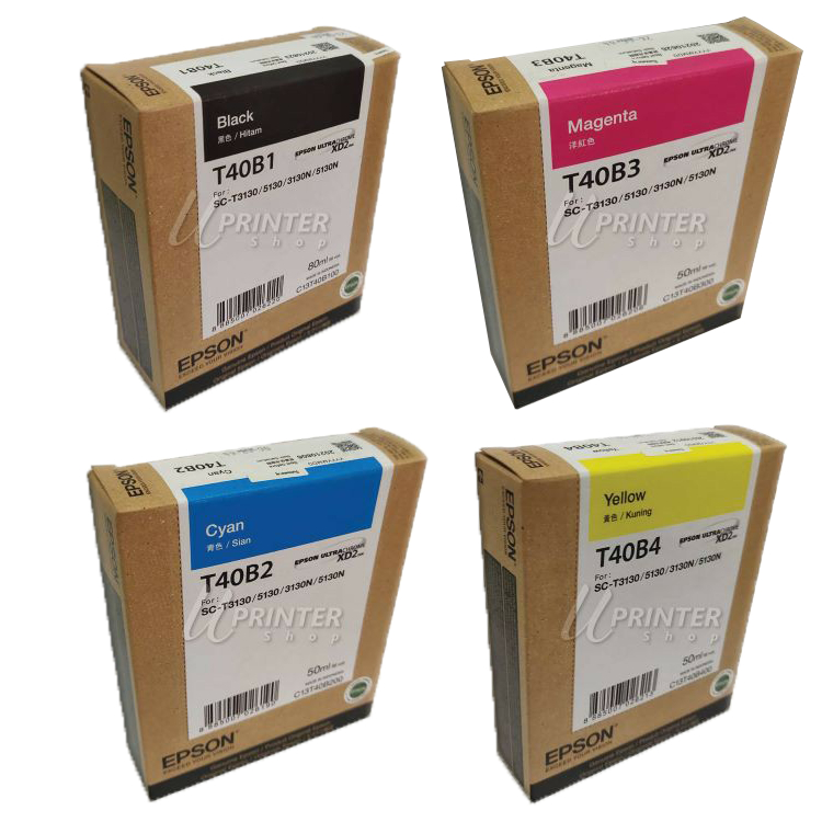 ของแท้!! Epson หมึกตลับ 4 สีกันน้ำ สำหรับเครื่องพิมพ์ SC-T3130 /T3130N /T3130M /T5130 /T5130M