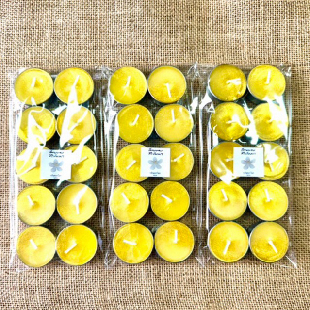 เทียนทีไลท์กลิ่นดอกโมก กลิ่นจริง จุดได้นาน 4 ชั่วโมง Moke Flower Candles ส่งไว รูปที่ 3