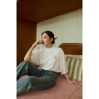 [Penny Tee] เสื้อยืดทรงโอเวอร์ไซส์กำลังดี เสื้อผ้านุ่มเด้ง พร้อมปักลายหัวใจคิ้วท์ๆ