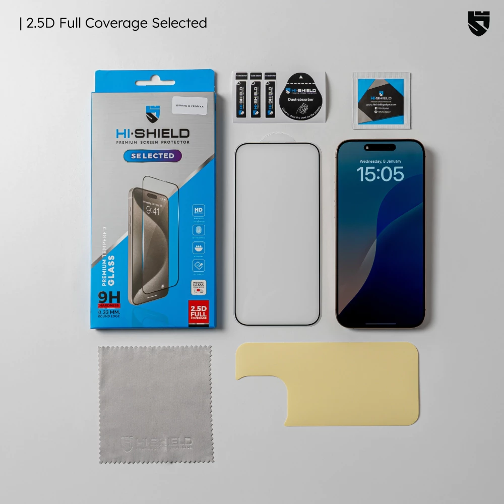 HI-SHIELD Selected ฟิล์มกระจก Full Coverage 2.5D iPhone 13-17 thumbnail 3