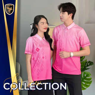 MAWIN เสื้อโปโล ลายขอจิตรลดา ใส่ได้ทั้ง ผู้ชาย และ ผู้หญิง