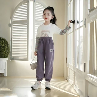 Beryl kids🌸กางเกงเด็กแฟชั่น🎀กางเกงขายาวรัดเท้า ลำลอง ผ้านิ่มๆใส่สบาย สไตล์เกาหลี หลายสีน่ารัก สำหรับเด็กหญิงและเด็กชาย