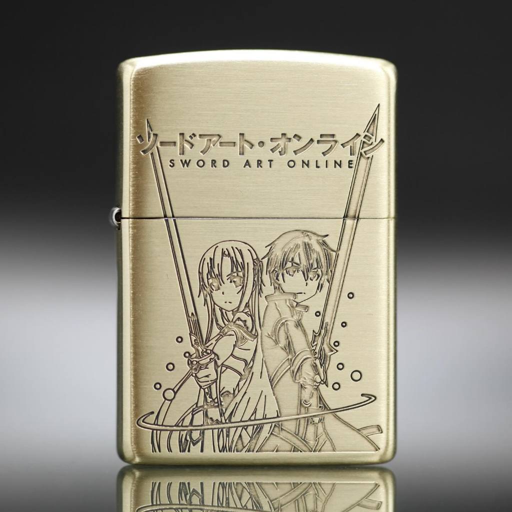 ซิปโป้ รุ่น ZJP0122 Sword Art Online (Kirito & Asuna) งานลิขสิทธิ์แท้จากญี่ปุ่น ของแท้ รับประกันตลอดชีวิต