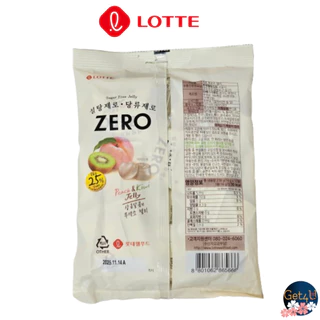 Lotte Zero Fruit Jelly ขนมเยลลี่ผลไม้ Exp.15-4-27 Sugar Free Peach Kiwi Gummy Korean Snacks