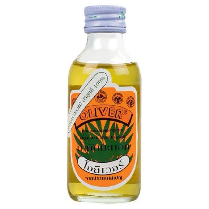 แท้ Oliver olive oil 60ml. สำหรับหมักผม โอลิเวิร์ น้ำมันมะกอก ขวดแก้ว