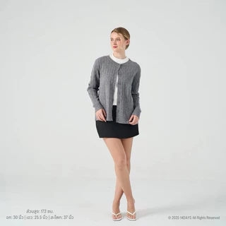 Clearance รุ่น PIA1 เสื้อไหมพรมแขนยาว ถักลายเคเบิ้ล ทรงสวย เนื้อหนานุ่ม