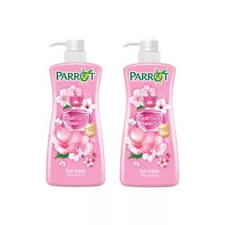 [2 ขวด]แพรอทครีมอาบน้ำ ไวท์ ซากุระ 450 มล. [Bundle 2]Parrot Botanicals 450ML. White Sakura สบู่เหลว Liquid soap