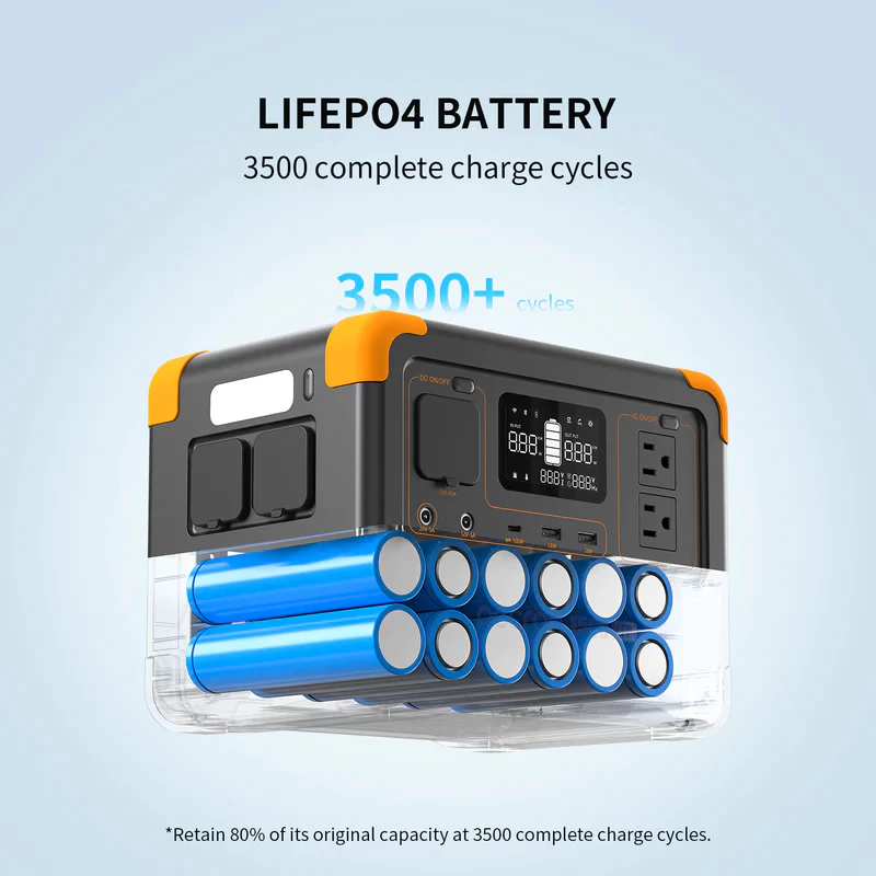 Pecron E500LFP Portable Power Station 600W 576Wh LiFePo4 thumbnail 10